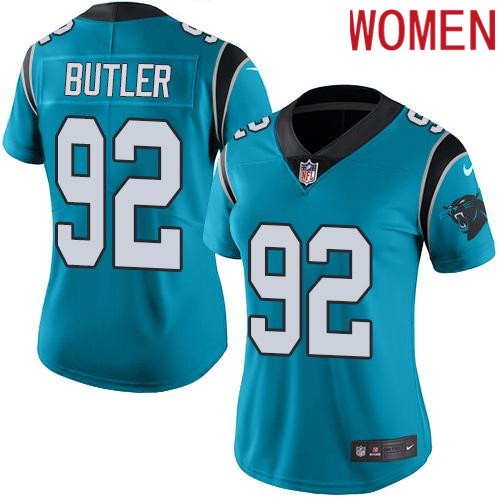 2019 Women Carolina Panthers 92 Butler blue Nike Vapor Untouchable Limited NFL Jersey